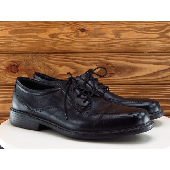 Bostonian Sz 10.5‎ Derby Oxfords Black Leather Men Lace Up Medium (D, M) - Picture 4 of 11